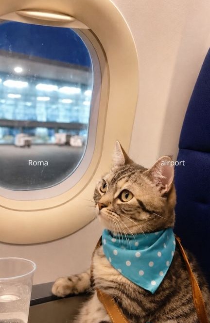 ローマ空港に到着